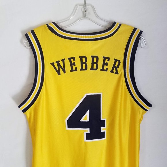 VTG Nike Chris Webber Michigan Wolverines Fab 5 Basketball Jersey Size 4… - Picture 7 of 7